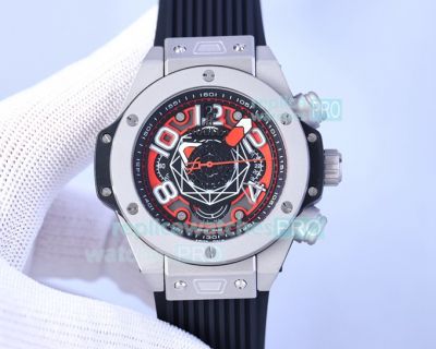 Replica Hublot Big Bang Skeleton Dial Steel Bezel Watch